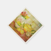 Tee mit Zitrone Serviette (Ecke)