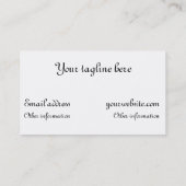 Tee mit Zitrone und Honig Visitenkarte (Rückseite)