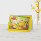 Tee mit Zitronenkarte Karte (Gelbe Blume)