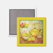 Tee mit Zitronenmagnet Magnet (Vorderseite/Rückseite)