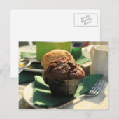 Tee Muffin Snacks Postkarte (Vorne/Hinten)