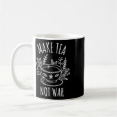 Tee-nicht-Krieg-Doodle-Kunst Tee Drinker Zitat Kaffeetasse (Links)