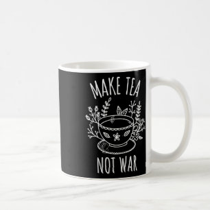 Tee-nicht-Krieg-Doodle-Kunst Tee Drinker Zitat Kaffeetasse