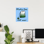 Tee nicht kriegslustiges Poster drucken Spaß signi (Heimbüro)