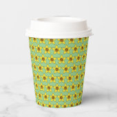 Tee oder Kaffee ? Stapelpapiergruppen Pappbecher (Rückseite)