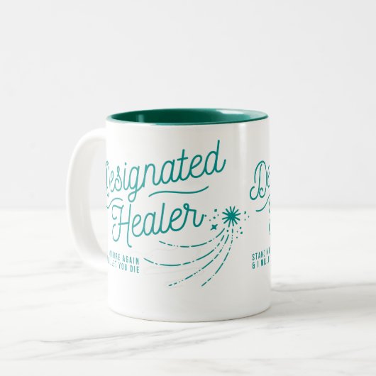 Tee oder Kaffee-Tasse für D&D-Ventilatoren Zweifarbige Tasse (Vorderseite Links)