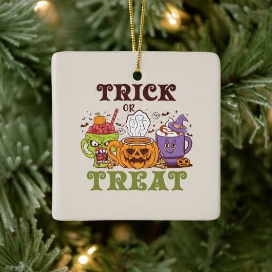 Tee- oder Kaffeelocht Keramikornament (Baum)