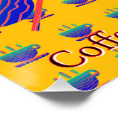 Tee- oder Kaffeelogo Poster (Ecke)