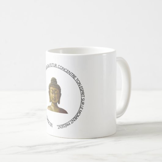 Tee- oder Kaffeemug mit Buddha-Zitat Kaffeetasse (VorderseiteRechts)