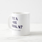 Tee oder Vodka?Tasse Kaffeetasse (Vorderseite Links)