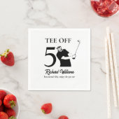 Tee Off Beginn einer neuen Ära Männer 50. Geburtst Serviette (Beispiel)