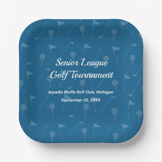 Tee Off in Style - Golf Party Tableware Pappteller (Vorderseite)