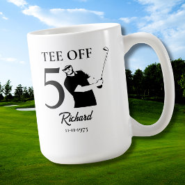 Tee Off Start of A New Era Men's 50th Birthday Kaffeetasse