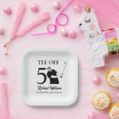 Tee Off Start of A New Era Men's 50th Birthday  Pappteller (Party)