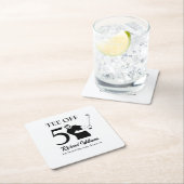 Tee Off Start of A New Era Men's 50th Birthday Rechteckiger Pappuntersetzer (Vor Ort)