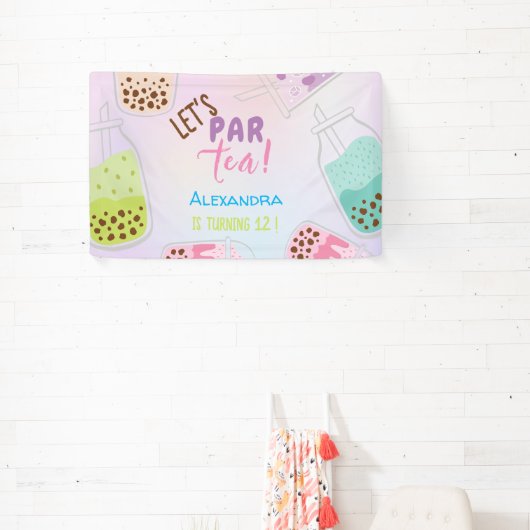 Tee par bobba tea Geburtstag Banner (InSitu)
