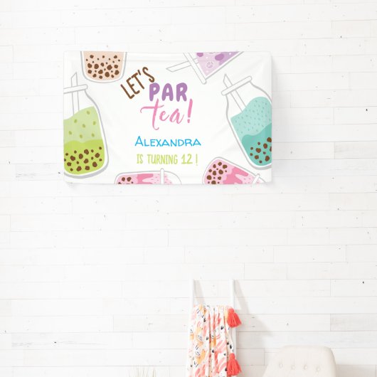 Tee par bobba tea Geburtstag Banner (InSitu)