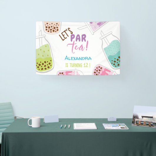Tee par bobba tea Geburtstag Banner (Messe)