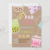 Tee par bobba tea Geburtstag Einladung (Vorderseite)