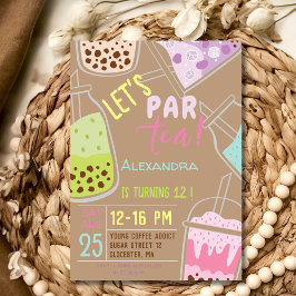 Tee par bobba tea Geburtstag Einladung