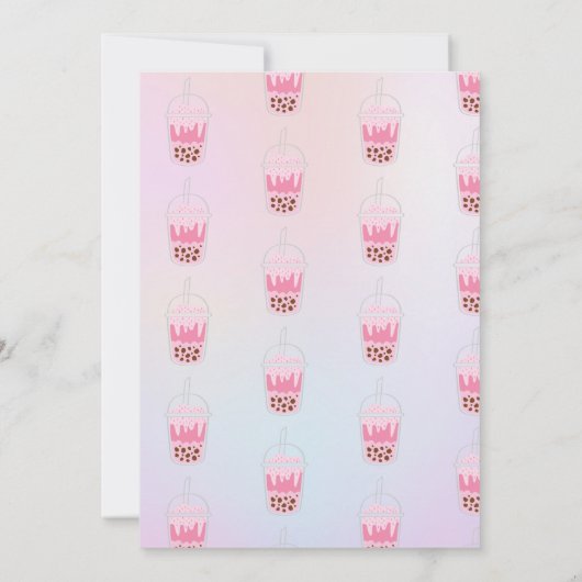 Tee par bobba tea Geburtstag Einladung (Rückseite)