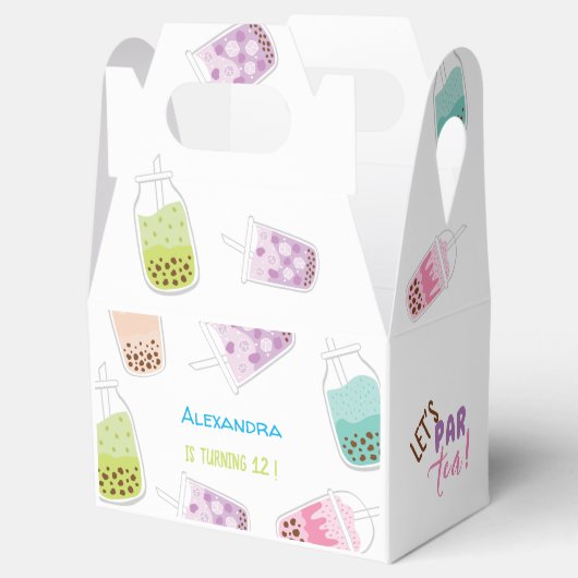 Tee par bobba tea Geburtstag Geschenkschachtel (Geöffnet)