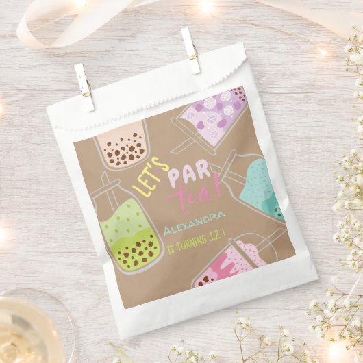Tee par bobba tea Geburtstag Geschenktütchen (Ausgeschnitten)