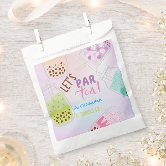 Tee par bobba tea Geburtstag Geschenktütchen (Ausgeschnitten)