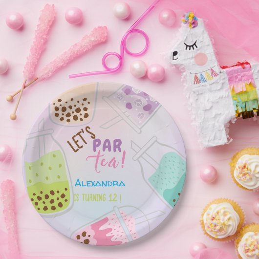Tee par bobba tea Geburtstag Pappteller (Party)