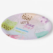 Tee par bobba tea Geburtstag Pappteller (Schrägansicht)