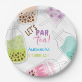 Tee par bobba tea Geburtstag Pappteller (Vorderseite)