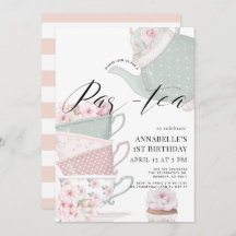 Tee Par-Tee Floral Teekanne Pink1st Geburtstag
