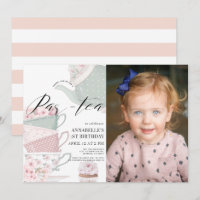 Tee Par-Tee Floral Teekanne Pink1st Geburtstags-Fo