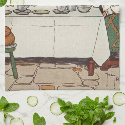 Tee-Party 3 Geschirrtuch (Gefaltet)