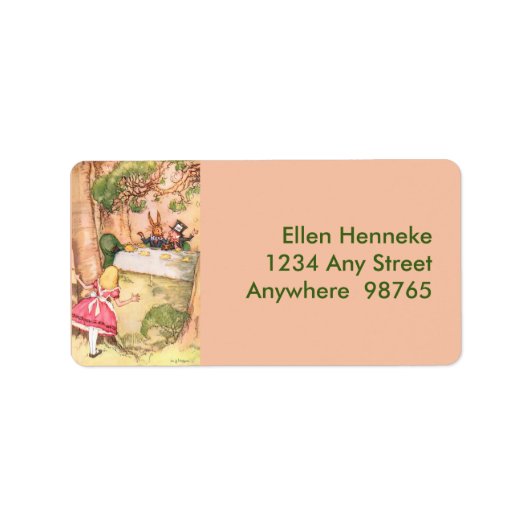 Tee-Party 4 Adressaufkleber (Vorne)