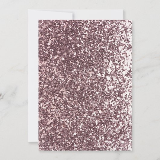 Tee-Party 4. Geburtstag Glitzer Einladung (Rückseite)