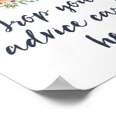 Tee Party Advice Cards Baby-Brautparty Poster (Ecke)