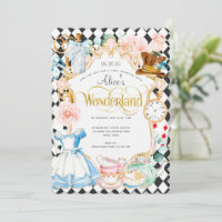 Tee Party Alice im Wunderland Rosa Mädchen Geburts