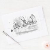 Tee-Party-Alice im Wunderland-Stickers Rechteckiger Aufkleber (Umschlag)