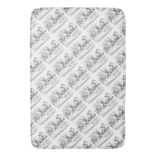 Tee-Party-Alice im Wunderland Themed Bath Mat Badematte (Vorderseite Vertikal)