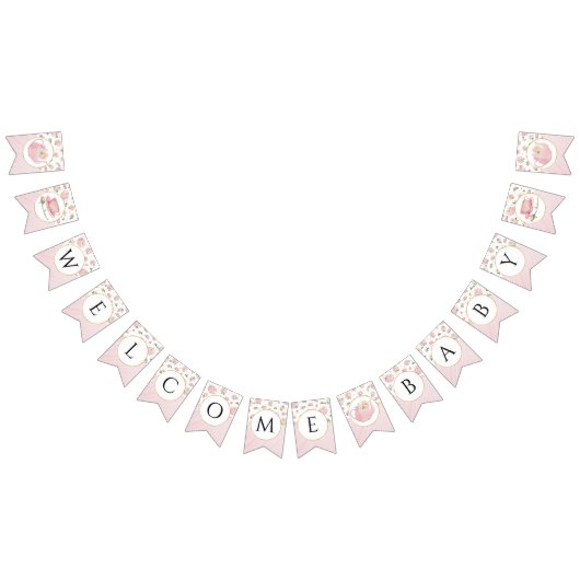 Tee-Party Baby-Dusche Begrüßungsbanner Wimpelkette (Alle)