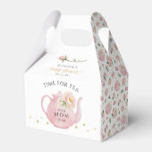 Tee-Party Baby Dusche Blumenstrauß Box Geschenkschachtel (Rückseite)