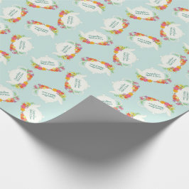 Tee Party Baby Dusche Teapot Frühlingsflora Geschenkpapier