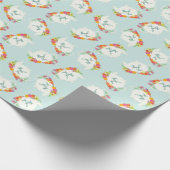 Tee-Party Baby Dusche Teapot Vielen Dank Geschenkpapier (Ecke)