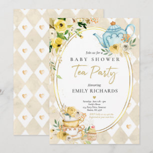 Tee Party Baby Duwer Gender Neutral Baby Brewing Einladung