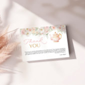 Tee Party Baby Shower Dankeschön-Karte Dankeskarte