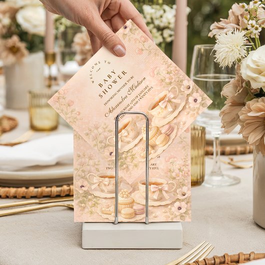 Tee-Party-Baby-Shower für die werdende Mutter Serviette