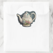 Tee-Party Babyduschaufkleber Runder Aufkleber (Tasche)