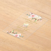 Tee-Party Babydusche Akryllische Einladung (Ablage )