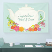 Tee-Party-Babydusche Banner (Messe)